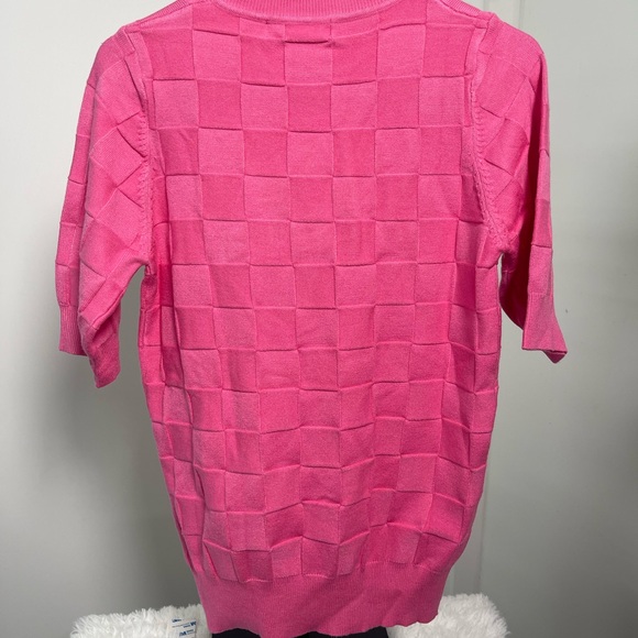 Vine & Love Fuchsia Checkered Top - Picture 4 of 5